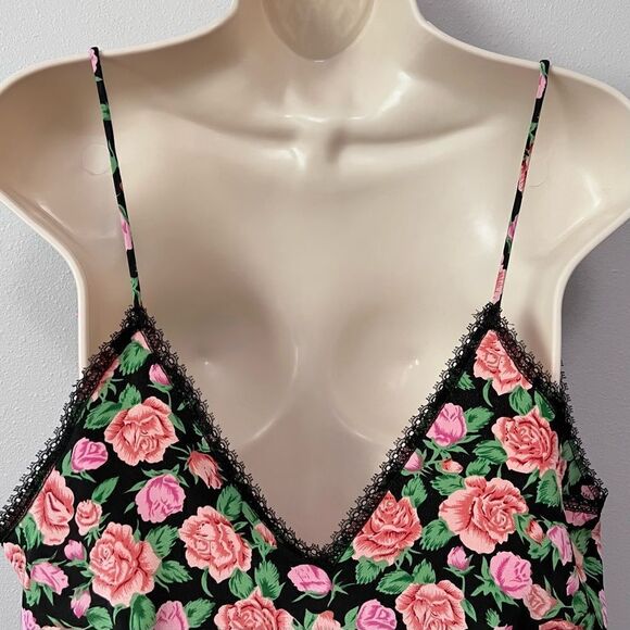 Lily of France Vintage Floral Lace Ruffle Slip Dress Size L - Picture 6 of 8